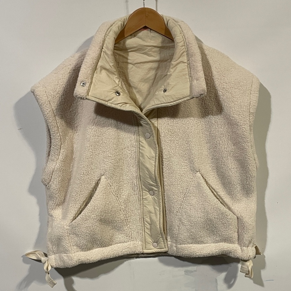 FP Movement by Free People Cream Sherpa Utility Vest